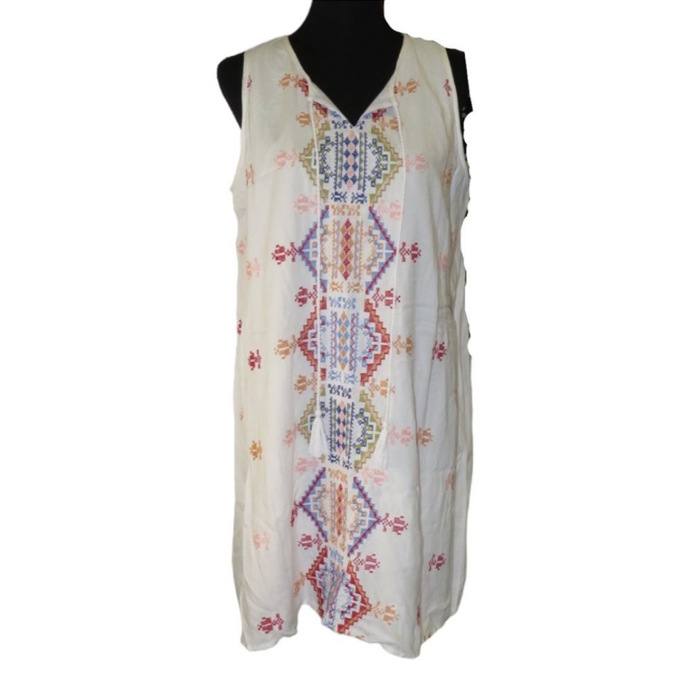 Chic Connections Embroidered Tank Top Dress - Picture 4 of 6